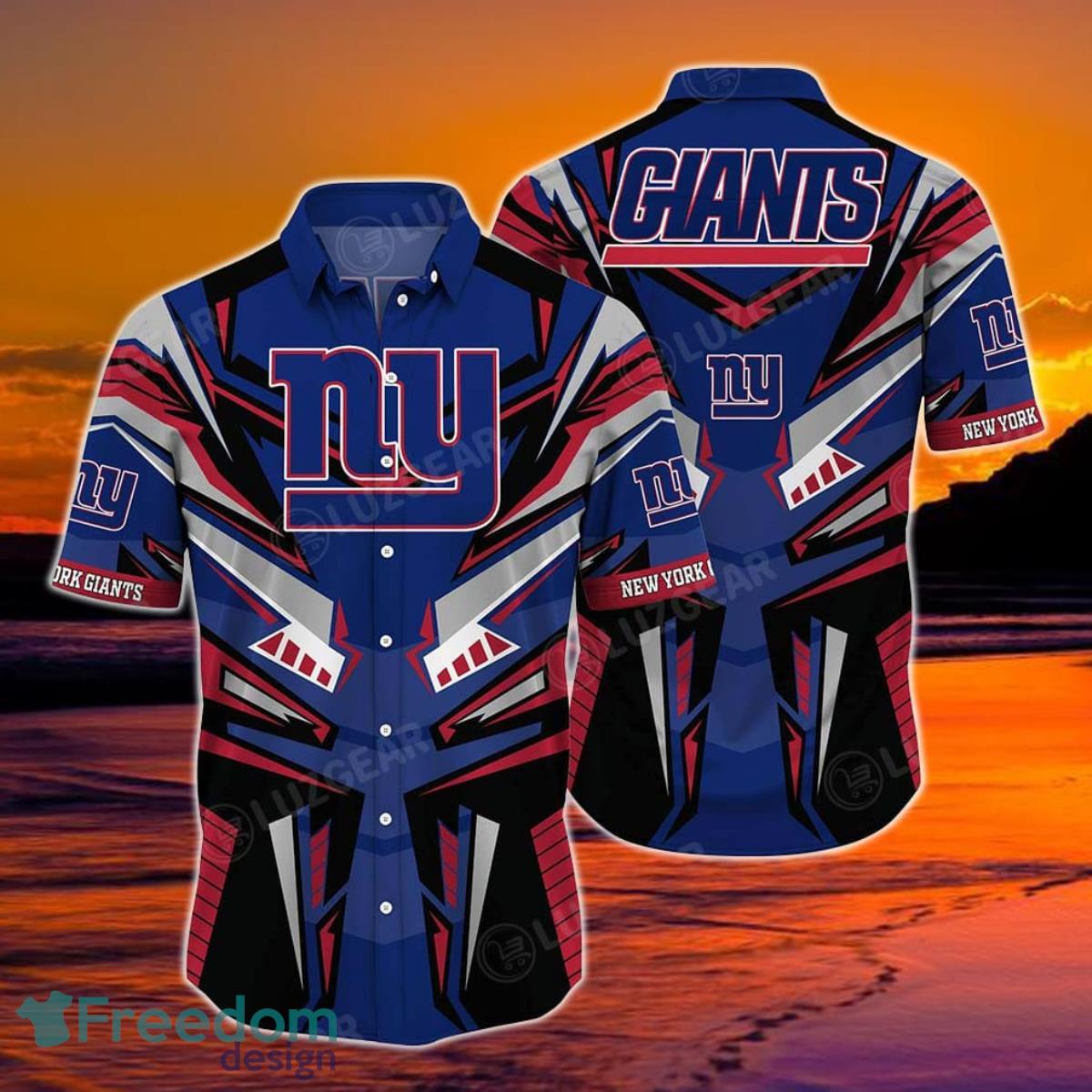 New York Giants NFL Hawaiian shirt Custom Name Summer Gift - Freedomdesign