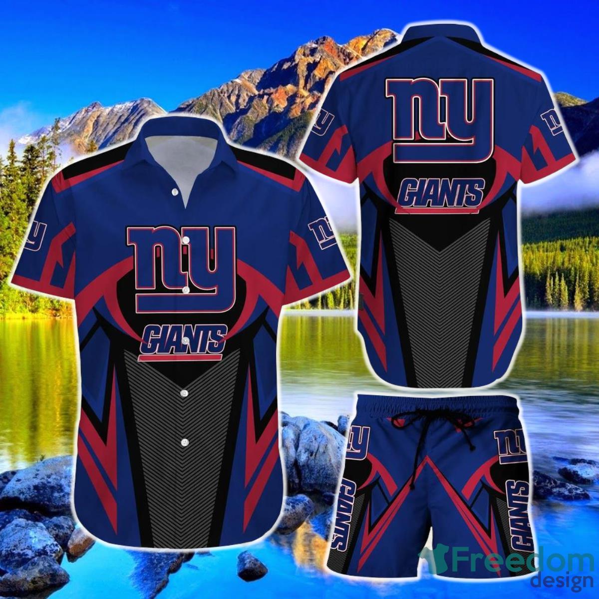 New York Giants NFL Football Hawaiian Shirt Short Summer With Flower  Graphic Retro Sunset Hawaii - Freedomdesign