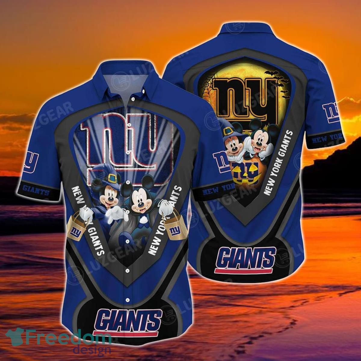 New York Giants NFL Hawaiian Shirt Graphic Mickey Halloween Night Style Hot Trending For Fans Product Photo 1