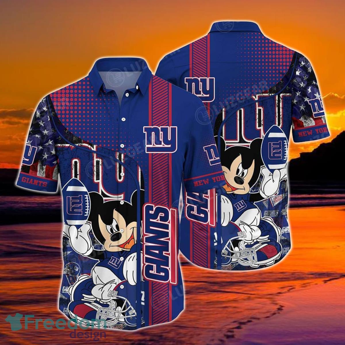 NEW York Giants NFL Hawaiian 3D Shirt