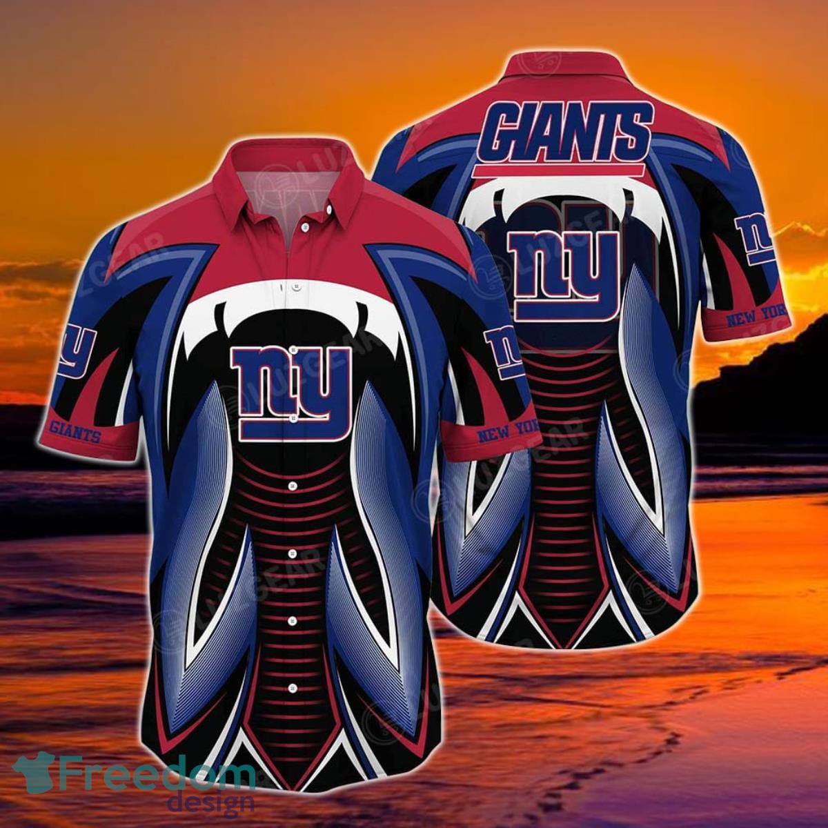 New York Giants NFL Hawaiian Shirt Summer Short Sleeve Button Down Shirt Gift For Best Fans Product Photo 1