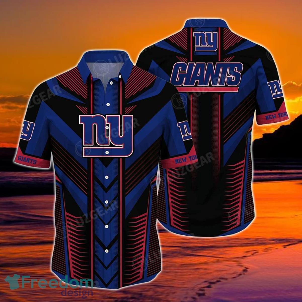 New York Giants NFL Hawaiian Shirt Summer Short Sleeve Button Down Shirt Gift For Big Fans Product Photo 1