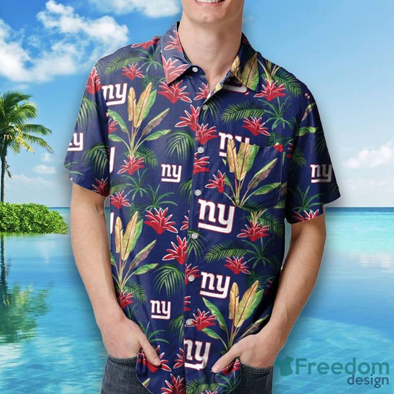 New York Giants Mens Hawaiian Outfits 2 Piece Button Down Shirt