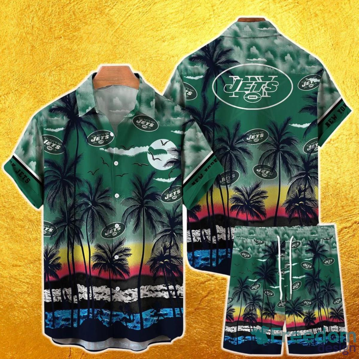 New York Jets NFL Hawaiian Shirt And Short Tropical Pattern This Summer Shirt New Gift For Best Fan Product Photo 1