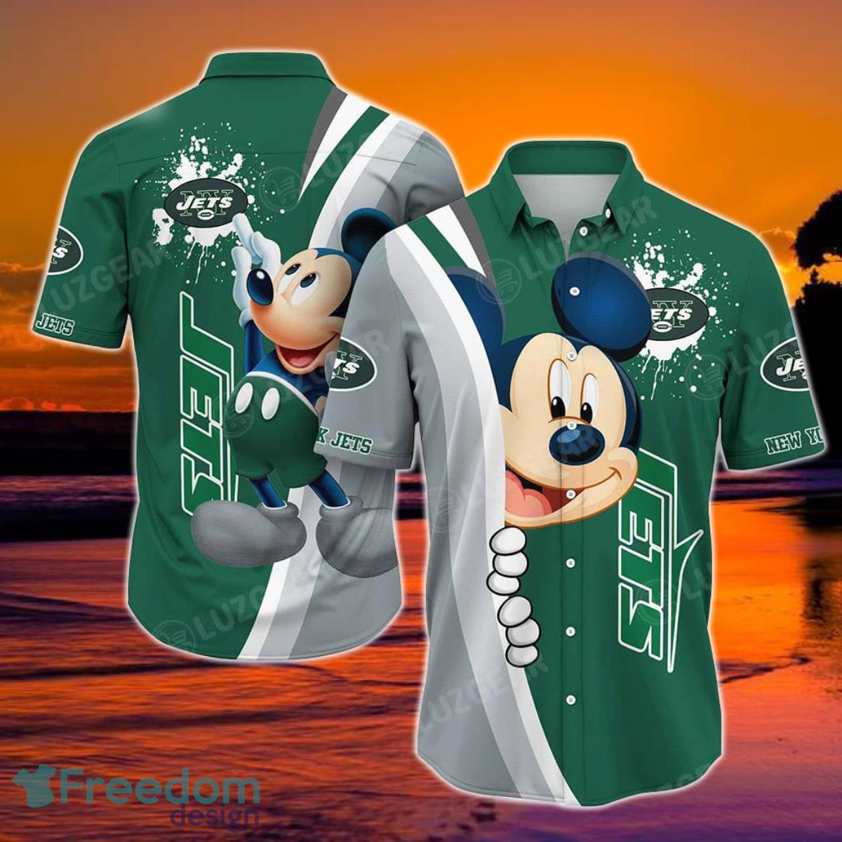 New York Jets NFL Hawaiian Shirt, Mickey 3D Printed Best Gift Ever For Fans Product Photo 1