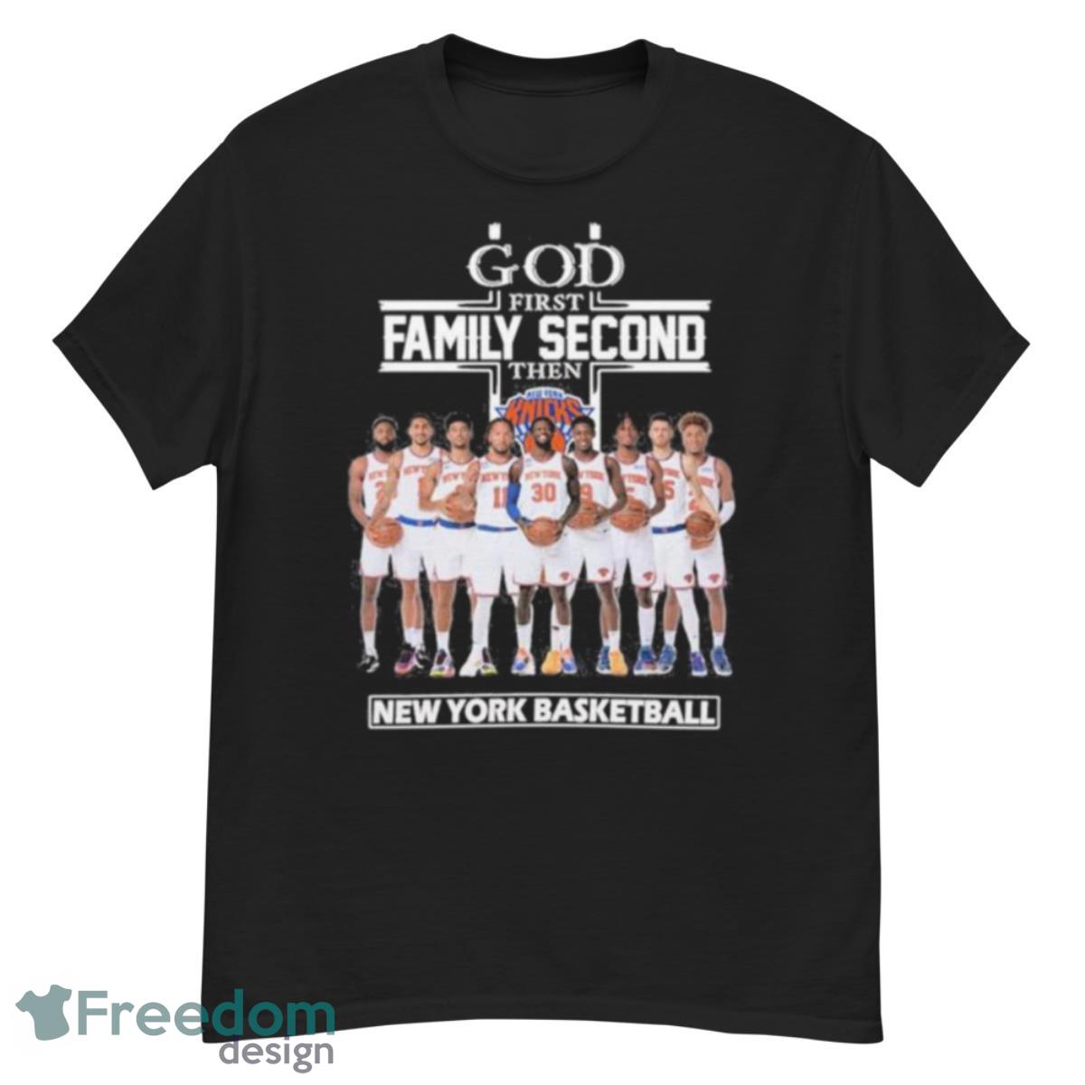 New York Knicks God First Family Second Then 2023 Shirt - G500 Men’s Classic T-Shirt