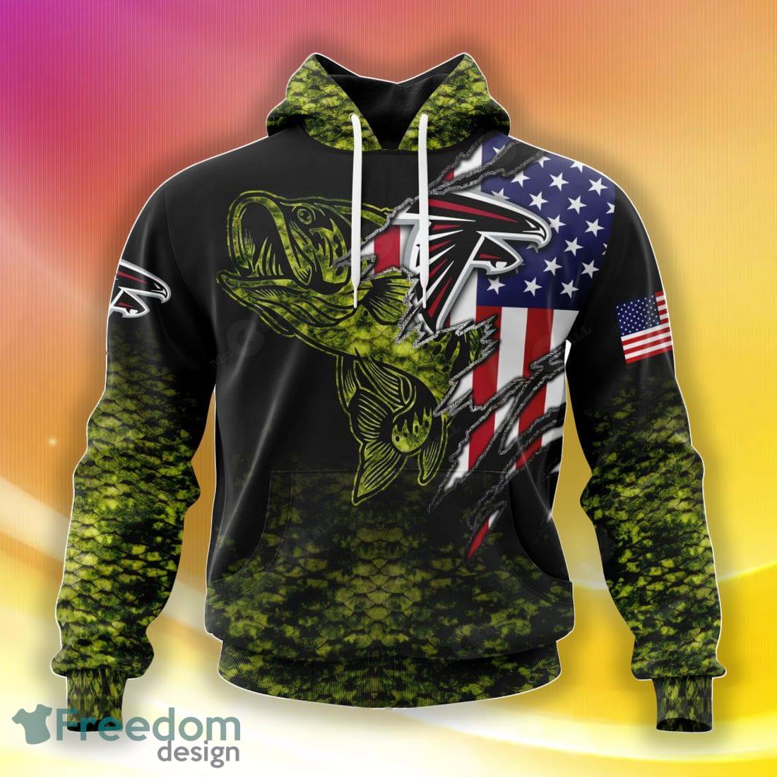 NFL Atlanta Falcons Special Camo Fishing Hoodie Sweatshirt 3D Custom Number  And Name - Freedomdesign