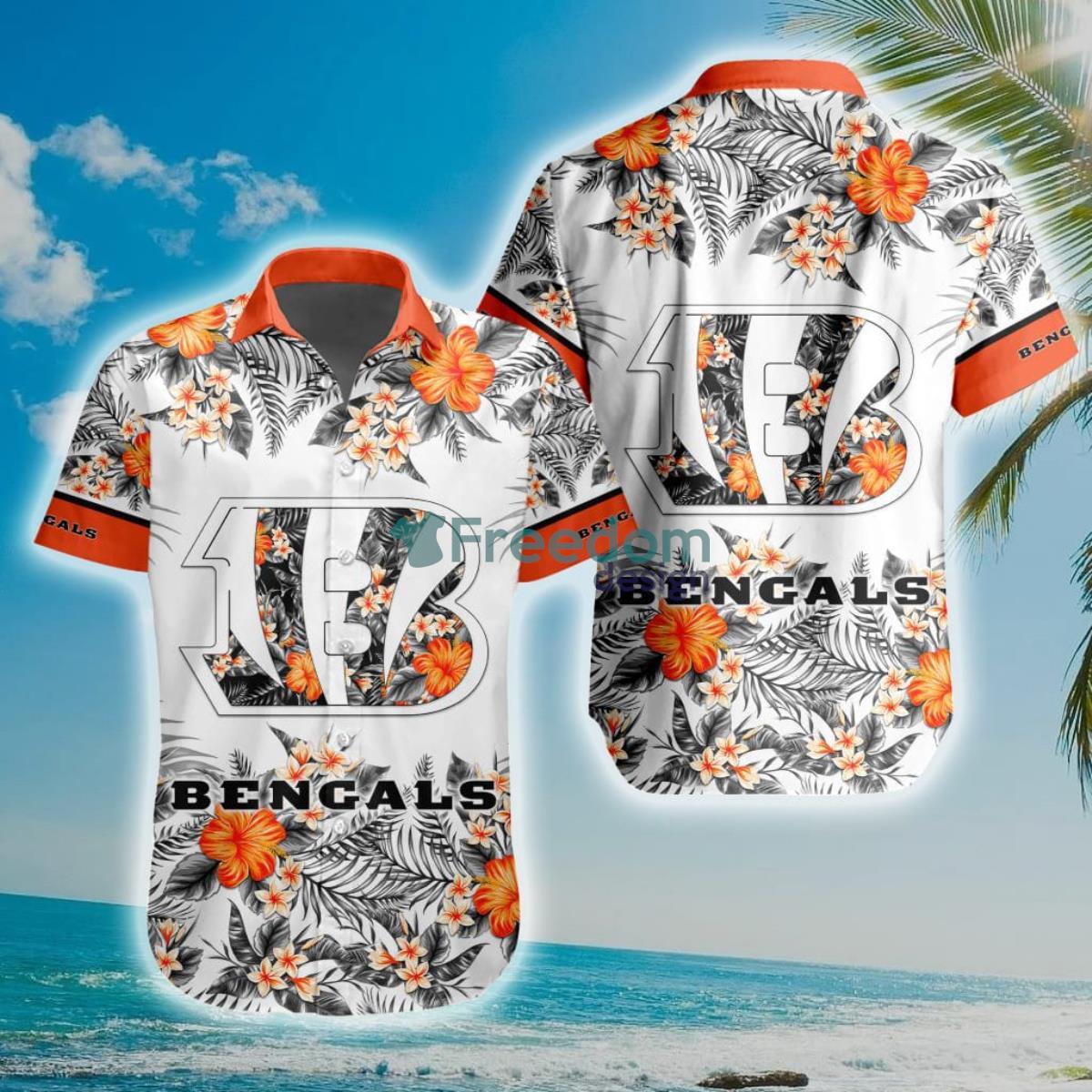 NFL Cincinnati Bengals Special Floral Hawaiian Shirt Product Photo 1