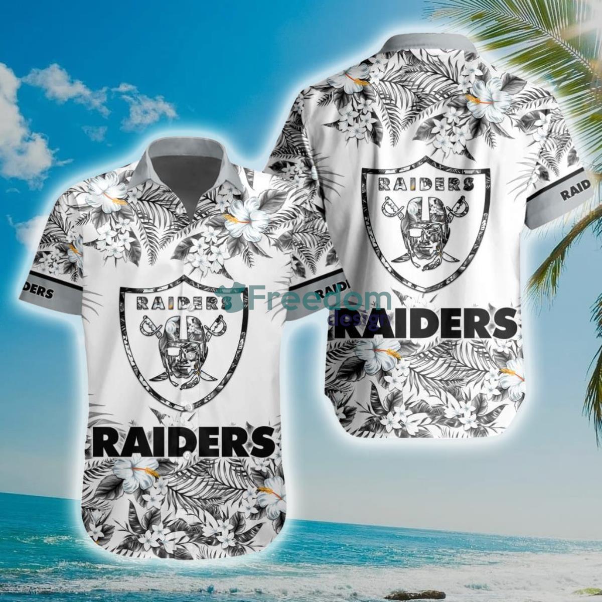 NFL Las Vegas Raiders Special Floral Hawaiian Shirt Product Photo 1