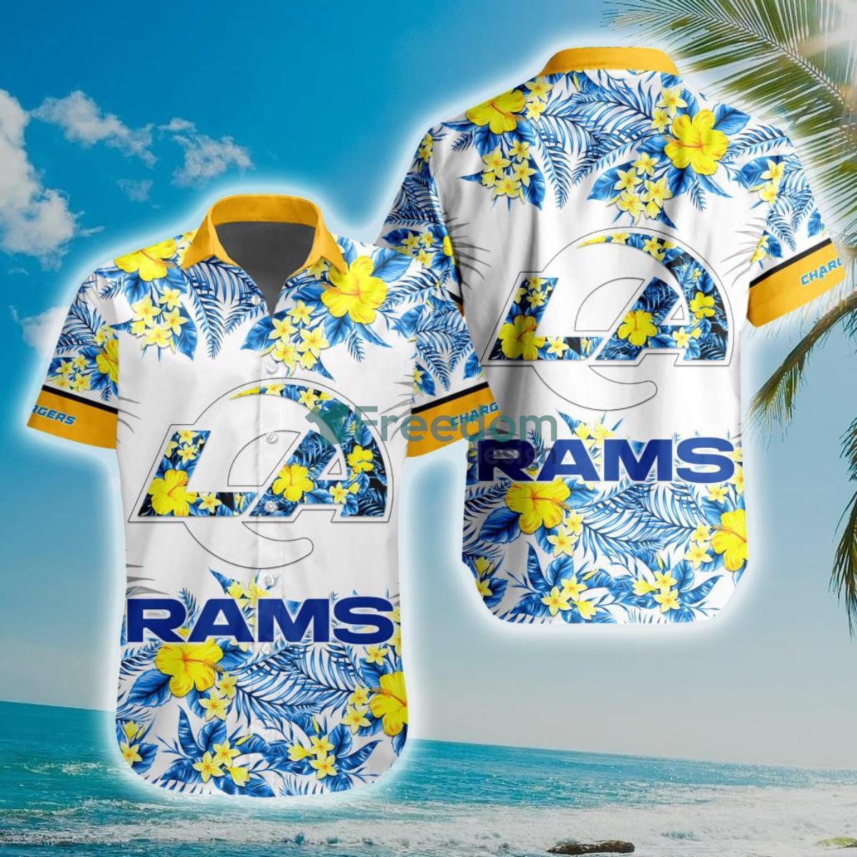 NFL Los Angeles Rams Special Floral Hawaiian Shirt Product Photo 1