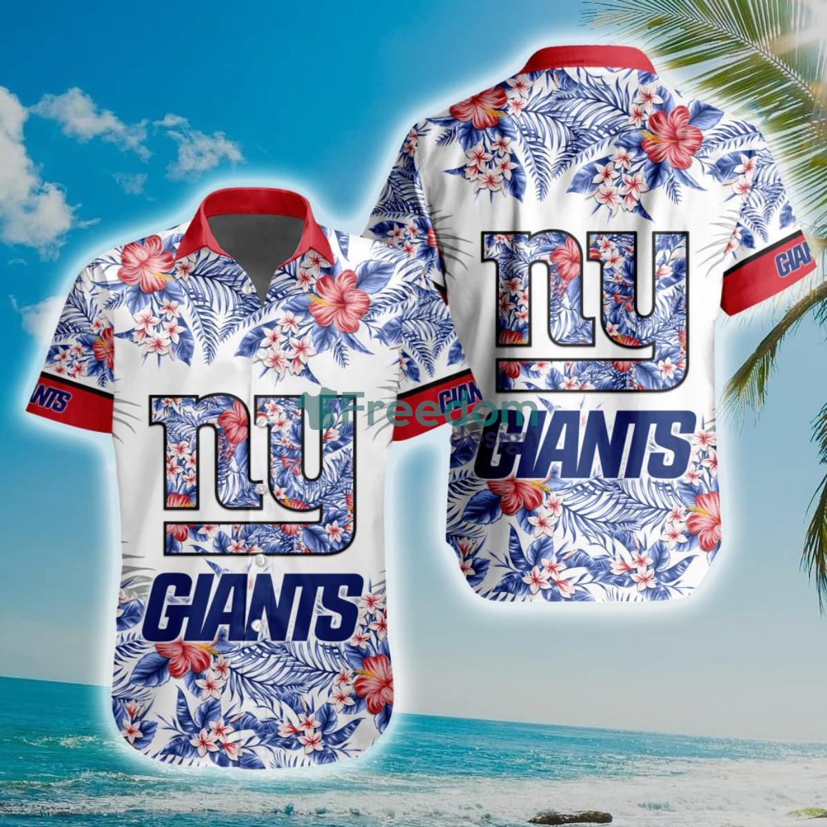 NFL New York Giants Special Floral Hawaiian Shirt Product Photo 1