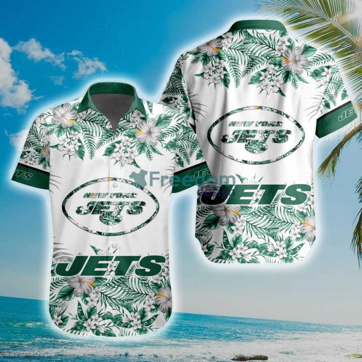 NFL New York Jets Special Floral Hawaiian Shirt Product Photo 1