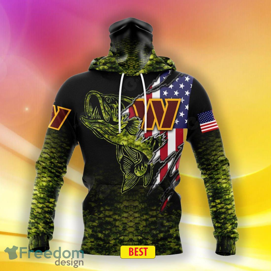 NFL Washington Commanders Special Camo Fishing Hoodie Sweatshirt 3D Custom  Number And Name - Freedomdesign