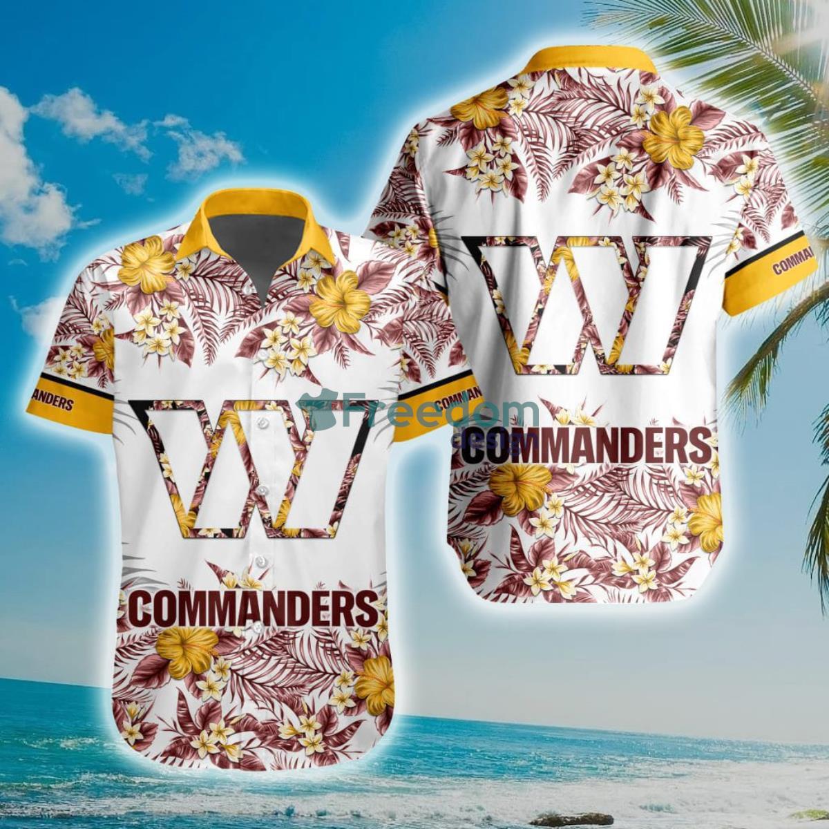 NFL Washington Commanders Special Floral Hawaiian Shirt Product Photo 1