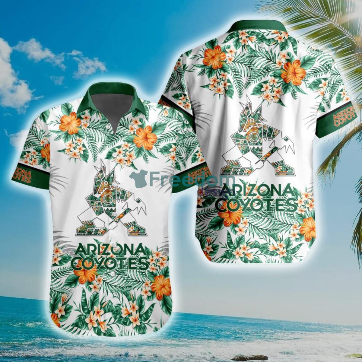 NHL Arizona Coyotes Special Floral Hawaiian Shirt Product Photo 1