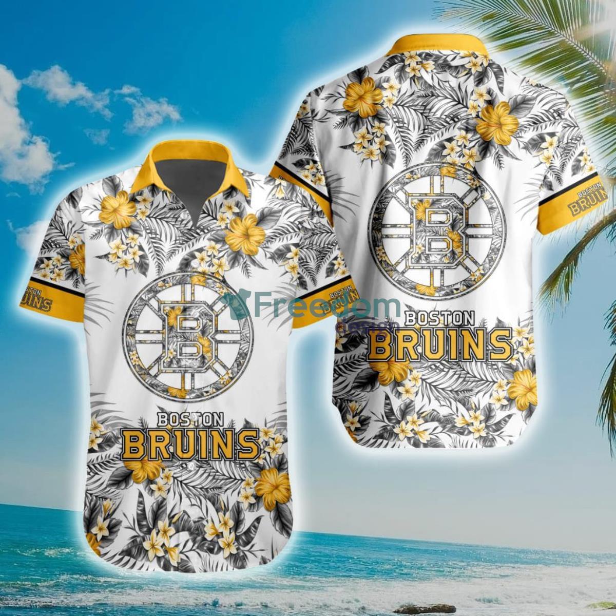 NHL Boston Bruins Special Floral Hawaiian Shirt Product Photo 1