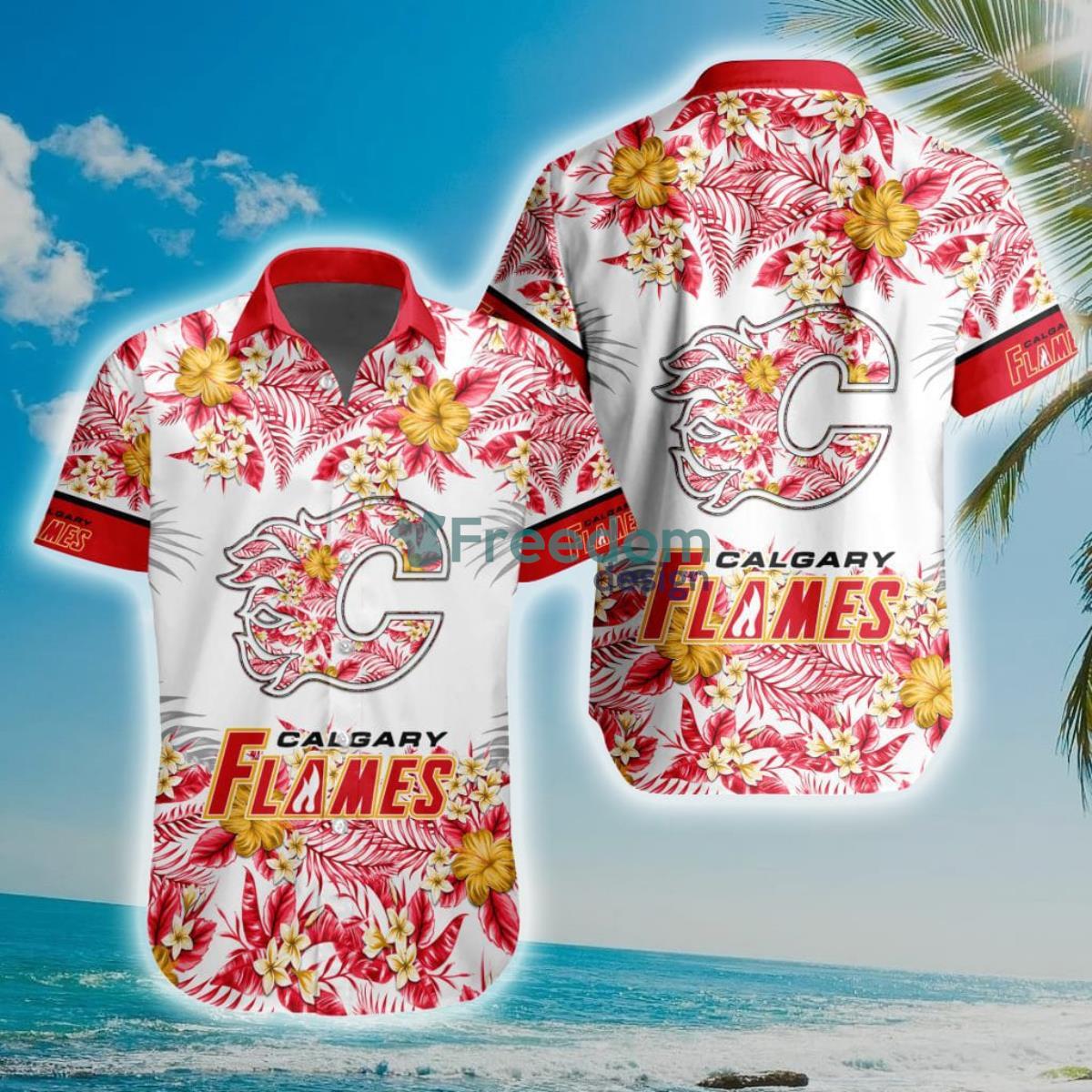 NHL Calgary Flames Special Floral Hawaiian Shirt Product Photo 1