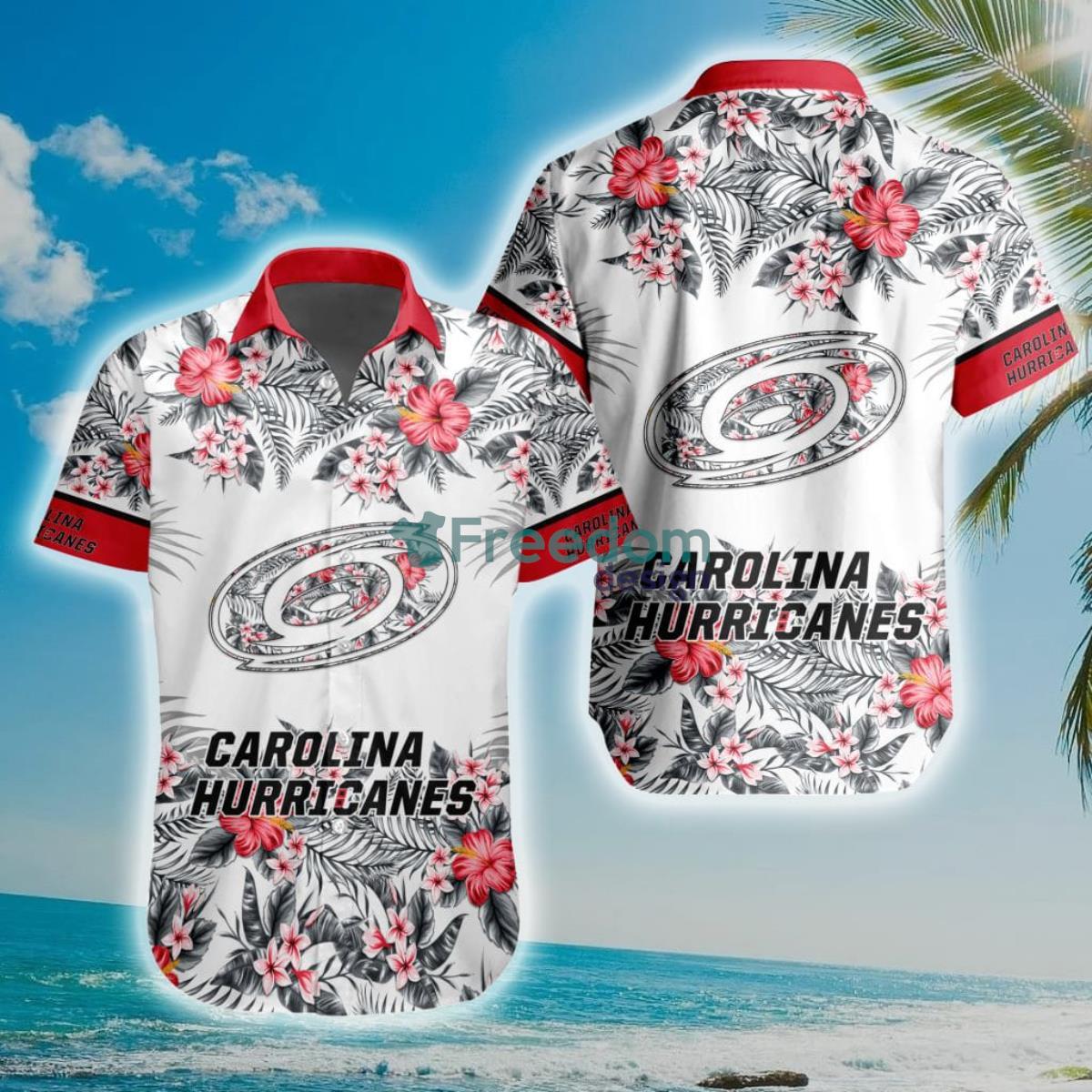 NHL Carolina Hurricanes Special Floral Hawaiian Shirt Product Photo 1