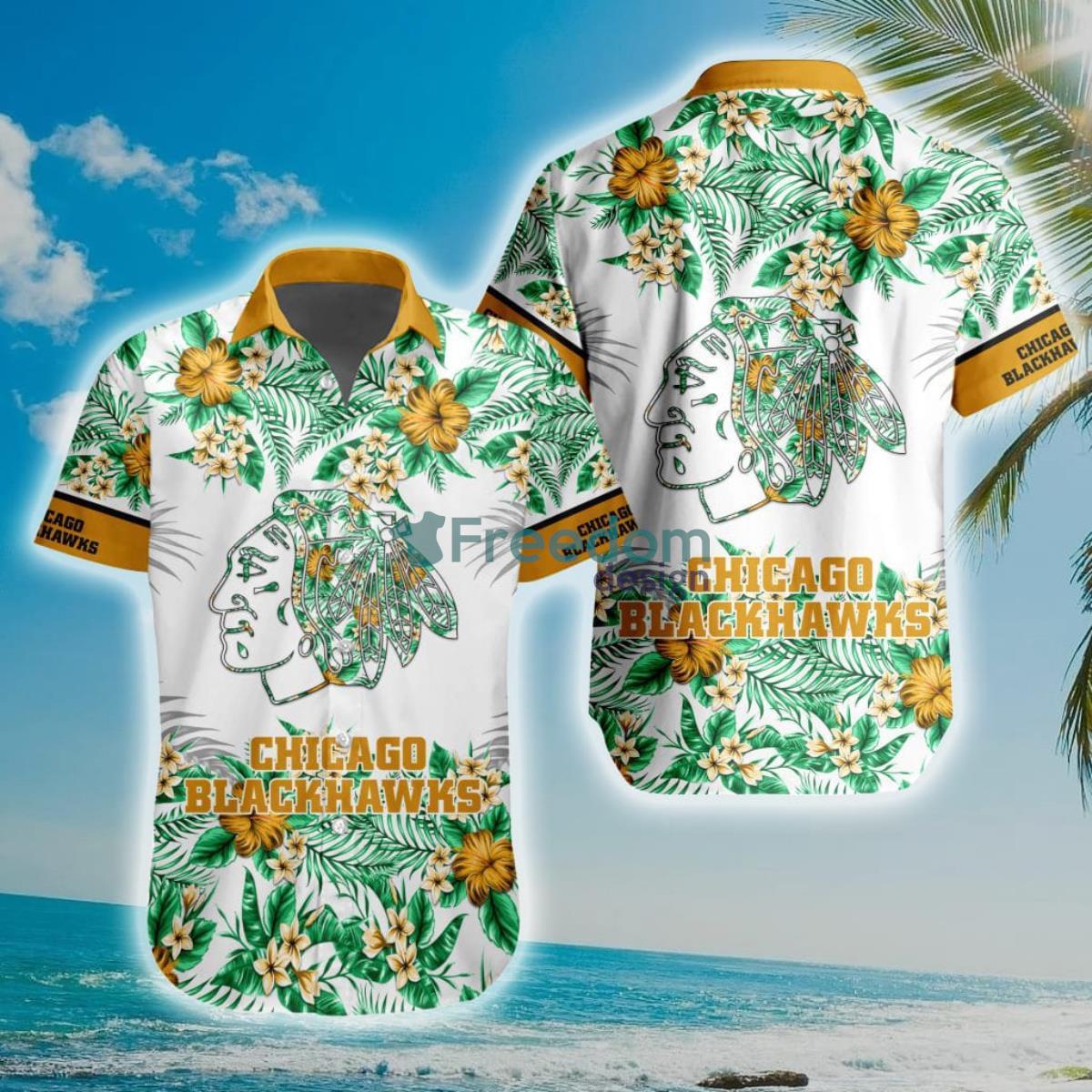 NHL Chicago Blackhawks Special Floral Hawaiian Shirt Product Photo 1