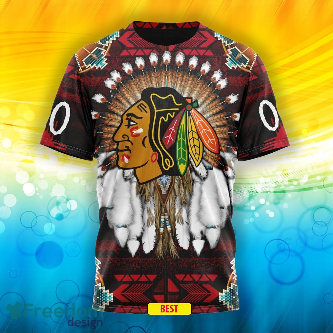 Personalized NHL Chicago Blackhawks Special Native Design Sweater Hoodie 3D  - Beetrendstore Store