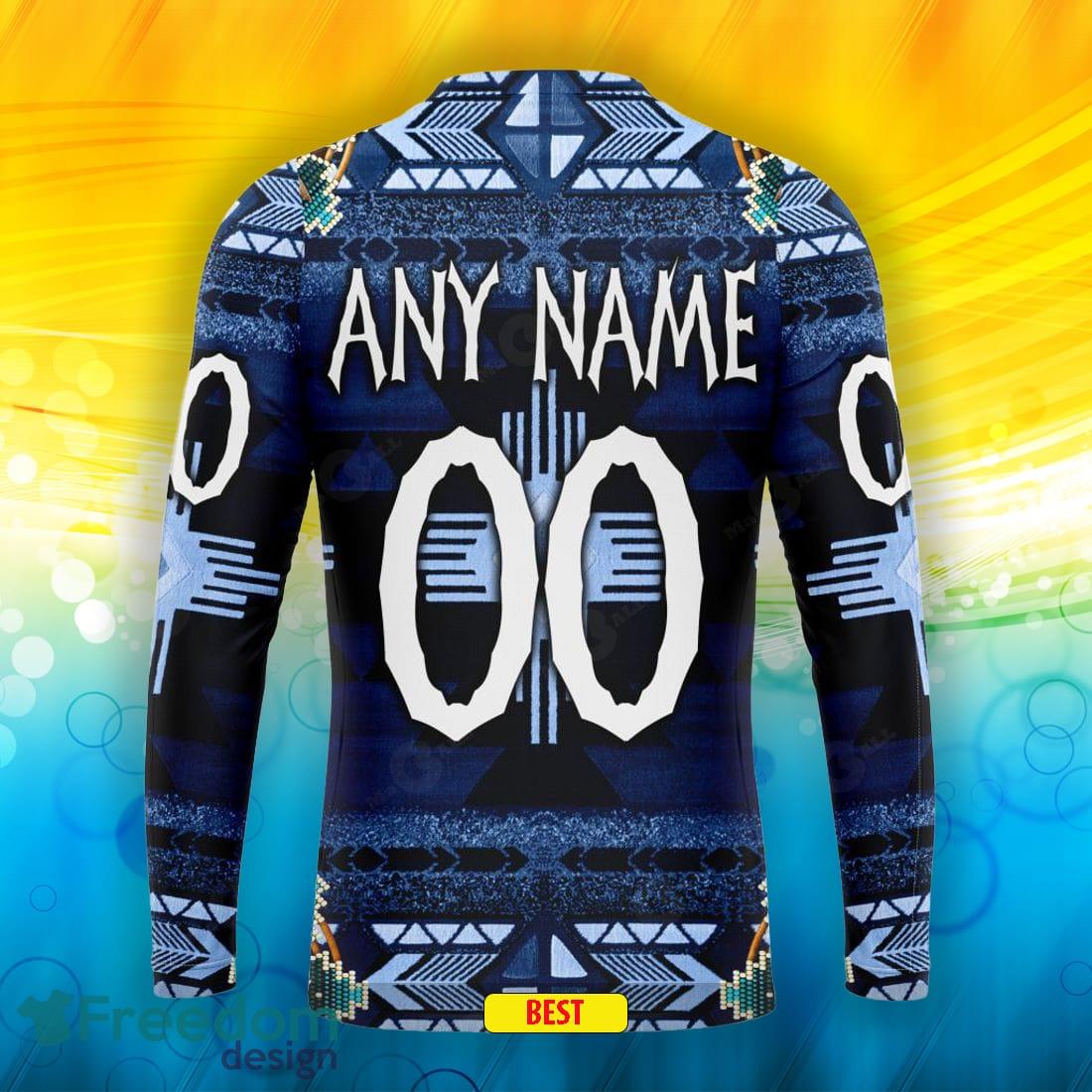 NHL Columbus Blue Jackets Special Native Costume Hoodie Sweatshirt 3D  Custom Number And Name - Freedomdesign