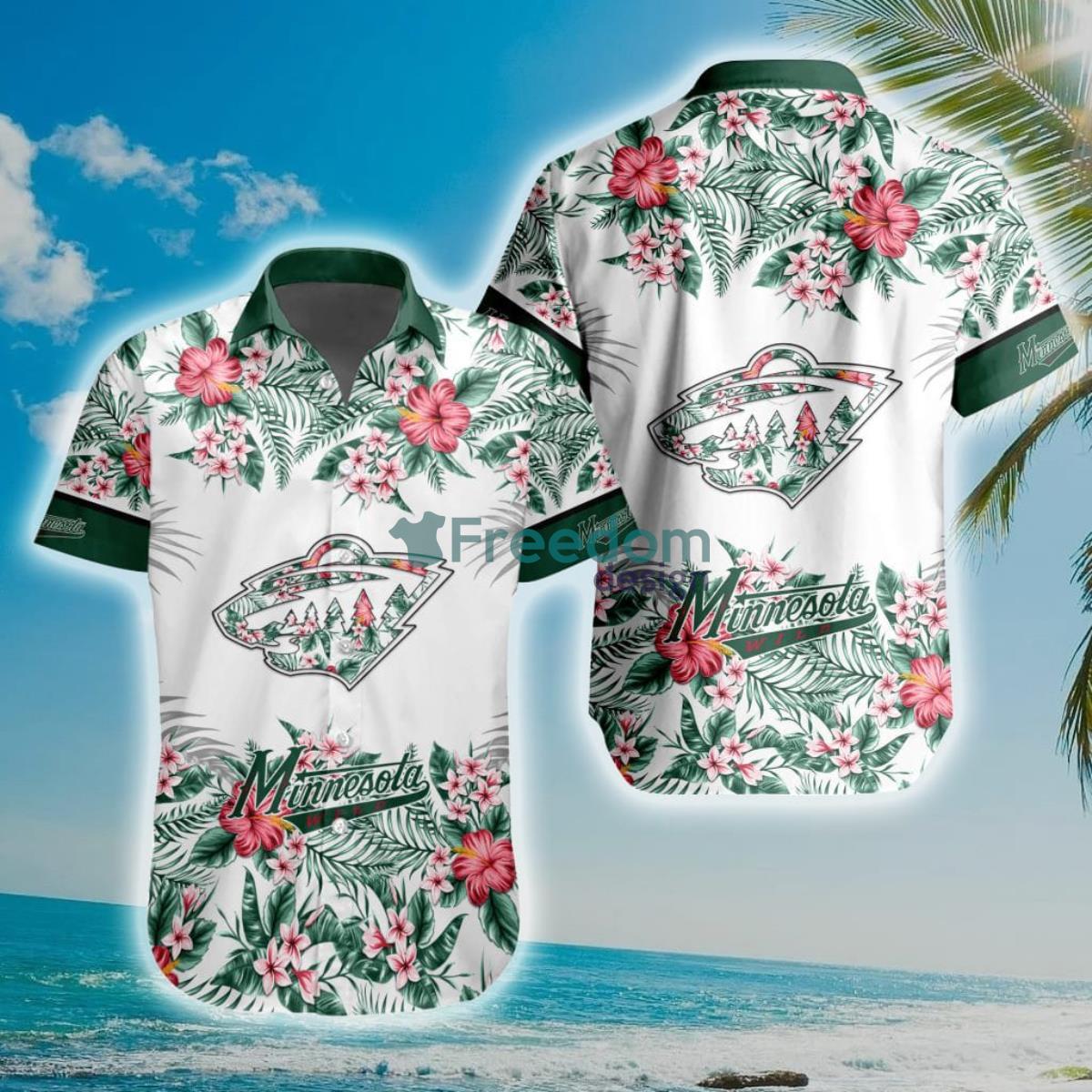 NHL Minnesota Wild Special Floral Hawaiian Shirt Product Photo 1