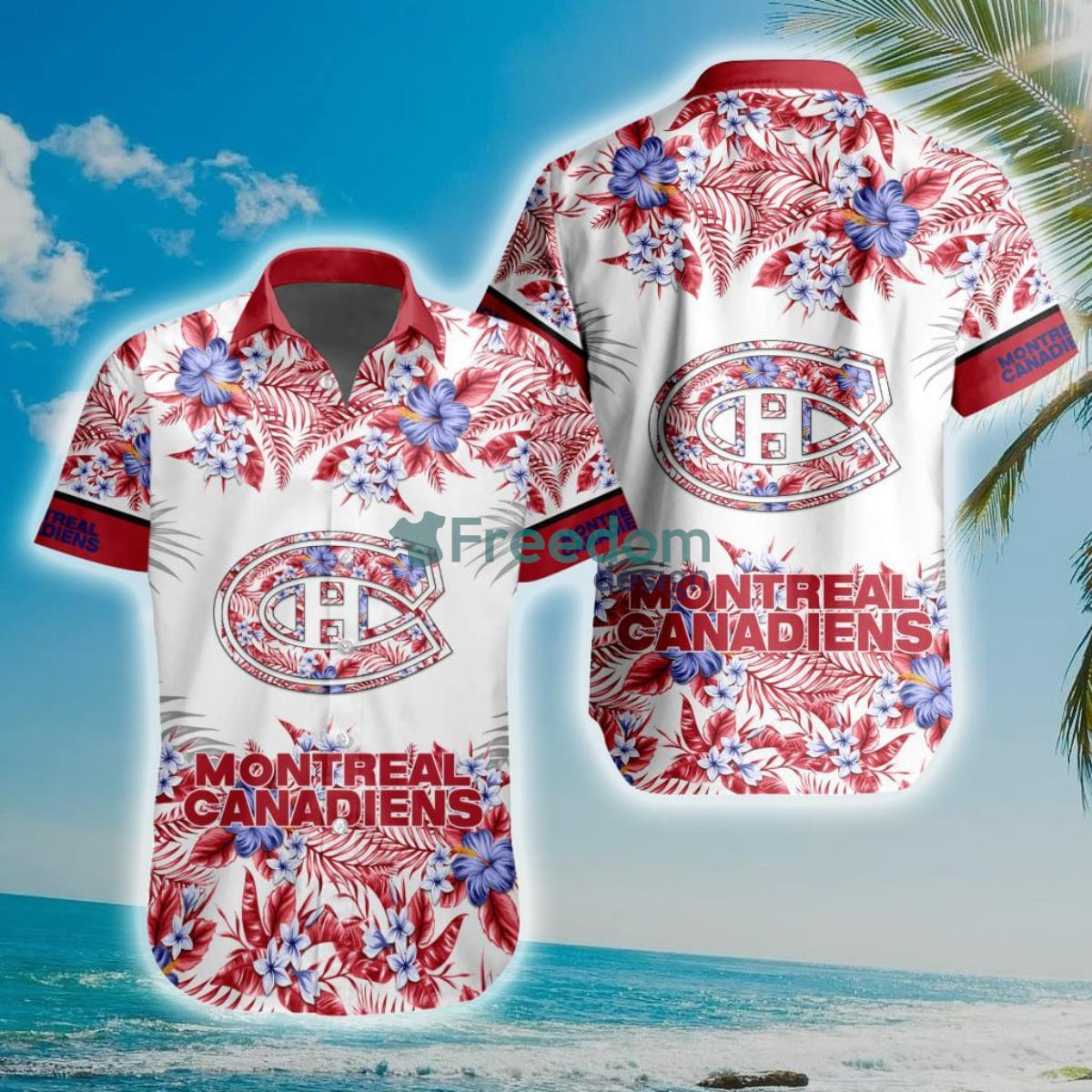 NHL Montreal Canadiens Special Floral Hawaiian Shirt Product Photo 1