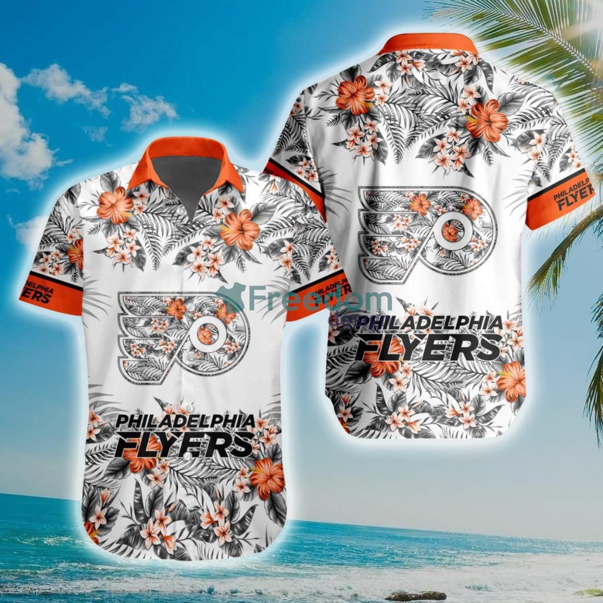 NHL Philadelphia Flyers Special Floral Hawaiian Shirt Product Photo 1