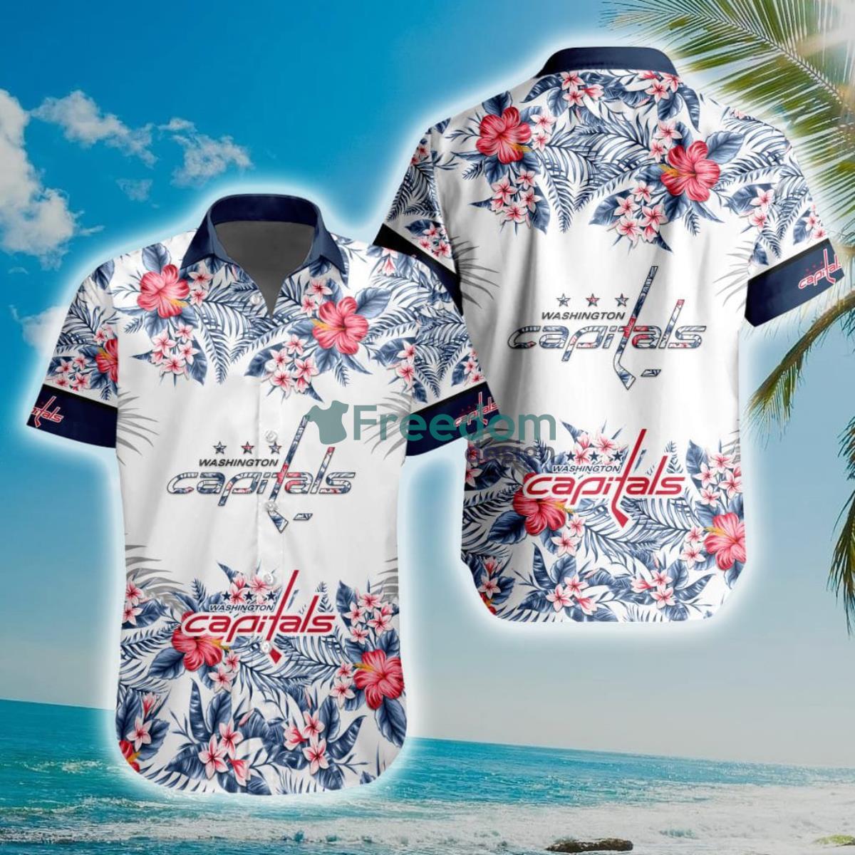 NHL Washington Capitals Special Floral Hawaiian Shirt Product Photo 1