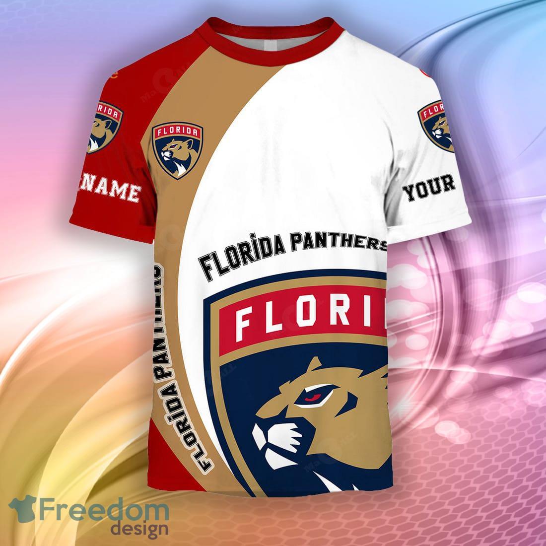 Florida Panthers Custom Name And Number NHL Fans Polo Shirt - Freedomdesign