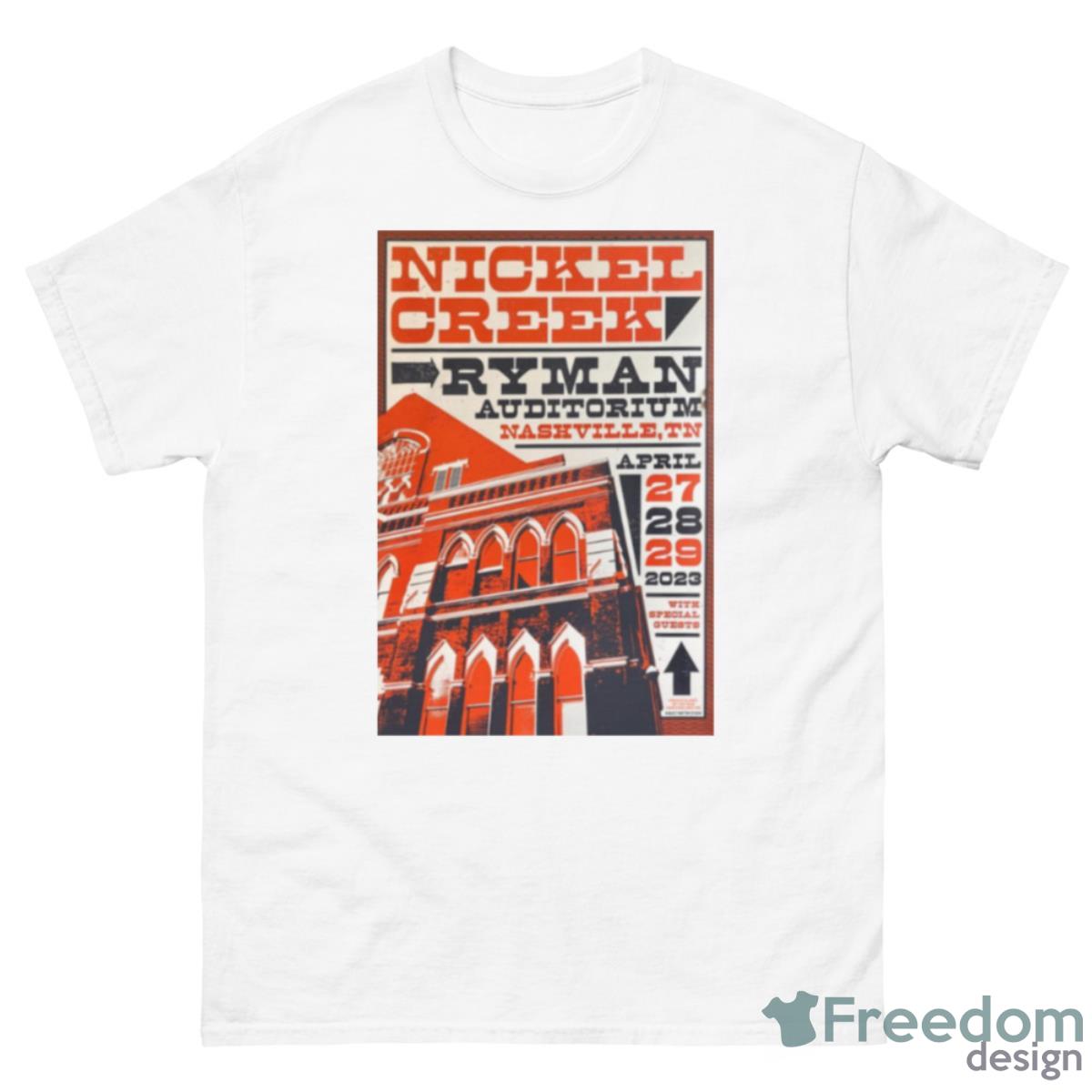 Nick Creek Ryman Auditorium Nashville Tn 2023 Poster Shirt - 500 Men’s Classic Tee Gildan