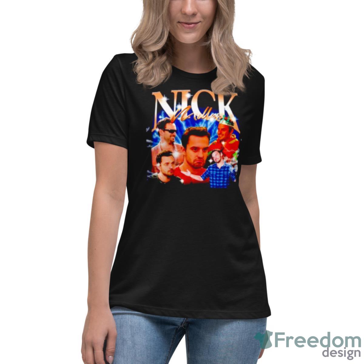 Nick Miller Retro 90s Shirt - Womens Relaxed Short Sleeve Jersey Tee Nick Miller Retro 90s Shirt - Womens Relaxed Short Sleeve Jersey Tee