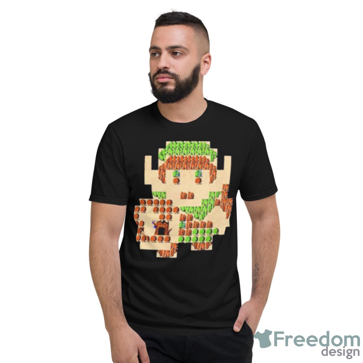 Nintendo Zelda 8 Bit Map Link Shirt - Short Sleeve T-Shirt