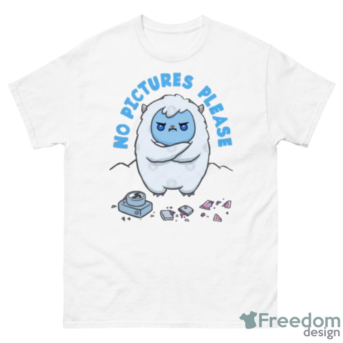 No Pictures Please Yeti Abominable Shirt - 500 Men’s Classic Tee Gildan