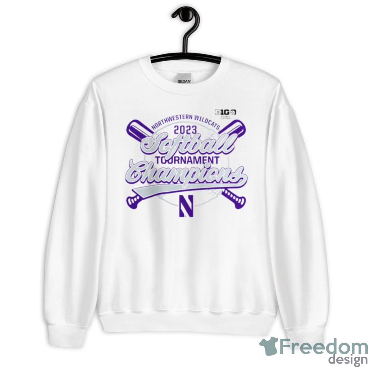 Northwestern Wildcats NCAA Big Ten Softball Conference Tournament Champions 2023 T Shirt - Unisex Heavy Blend Crewneck Sweatshirt