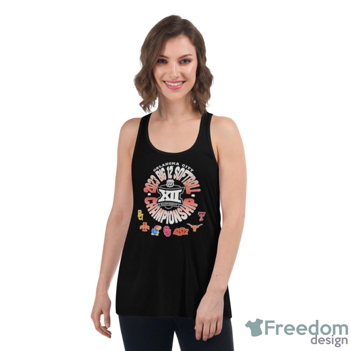 Oklahoma City 2023 Big 12 Softball Championship T Shirt - Womens Flowy Racerback Tank Oklahoma City 2023 Big 12 Softball Championship T Shirt - Womens Flowy Racerback Tank