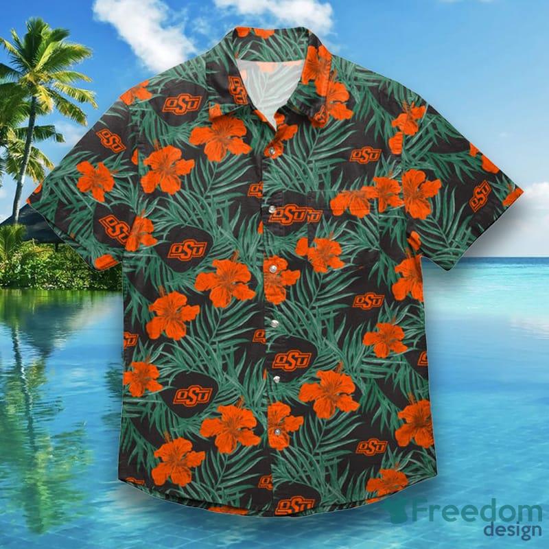 Funky Hawaiian Shirt Hibiscus Orange