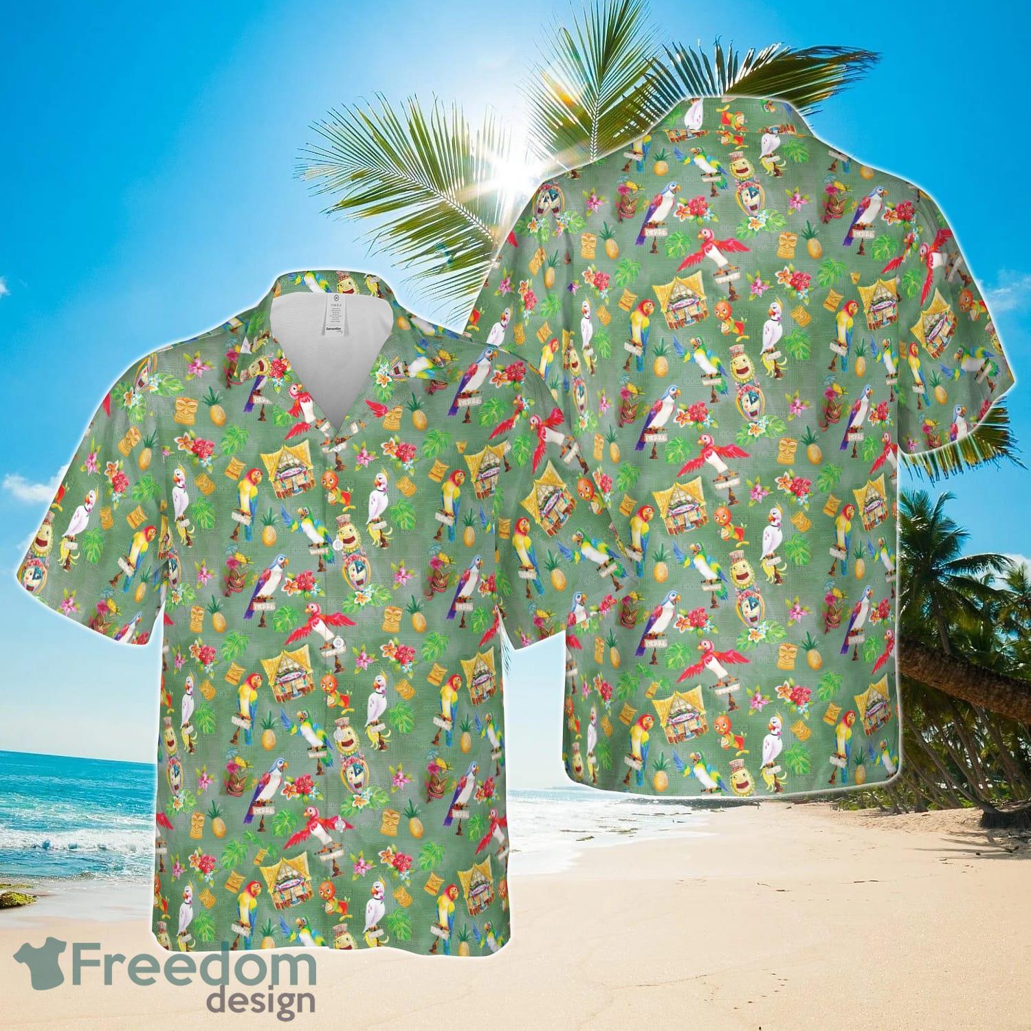 Orange Bird & Tiki Friends - Disney World Inspired Hawaiian Shirt Product Photo 1