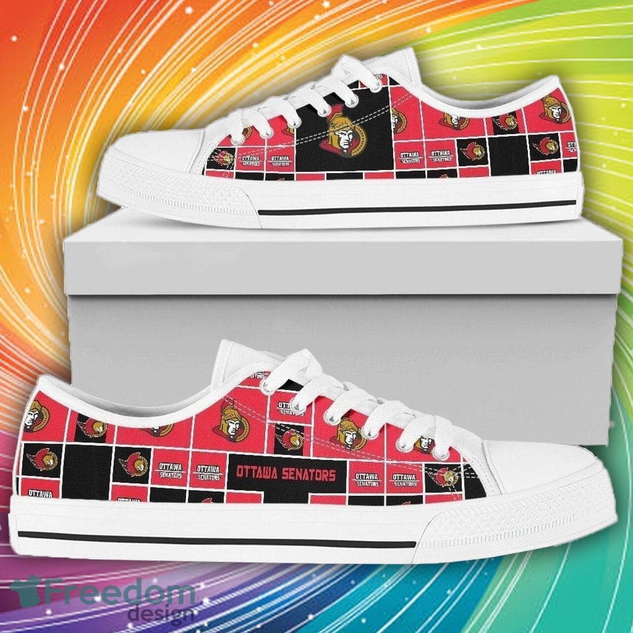 Ottawa Senators NHL Hockey 3 Low Top Sneakers Low Top Shoes Men And Women For Fans - Ottawa Senators NHL Hockey 3 Low Top Sneakers Low Top Shoes LT0365_1