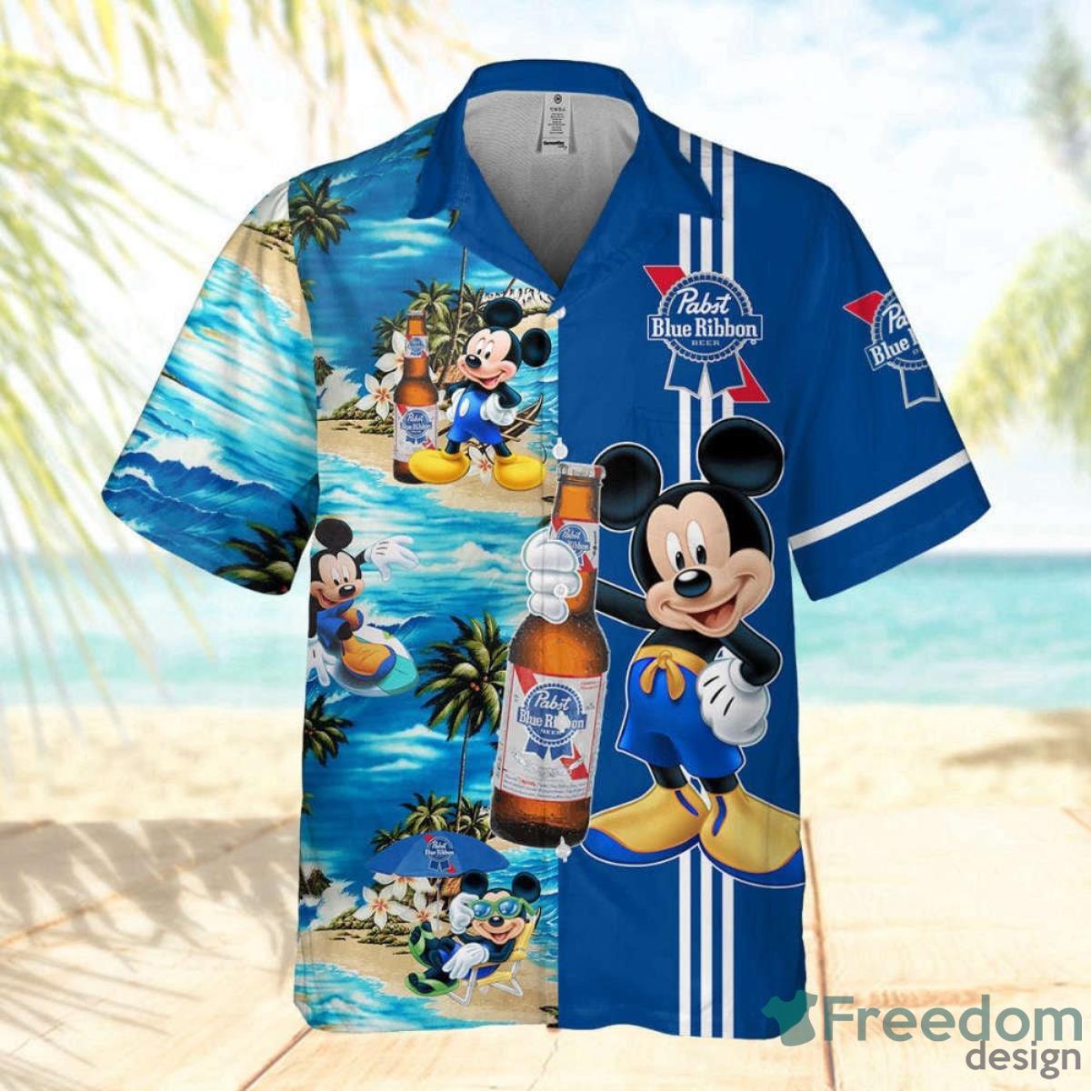 Pabstar Trek Blue Ribbon Mickey Mouse 3D Aloha Summer Beach Hawaiian Shirt Perfect Gift Product Photo 1