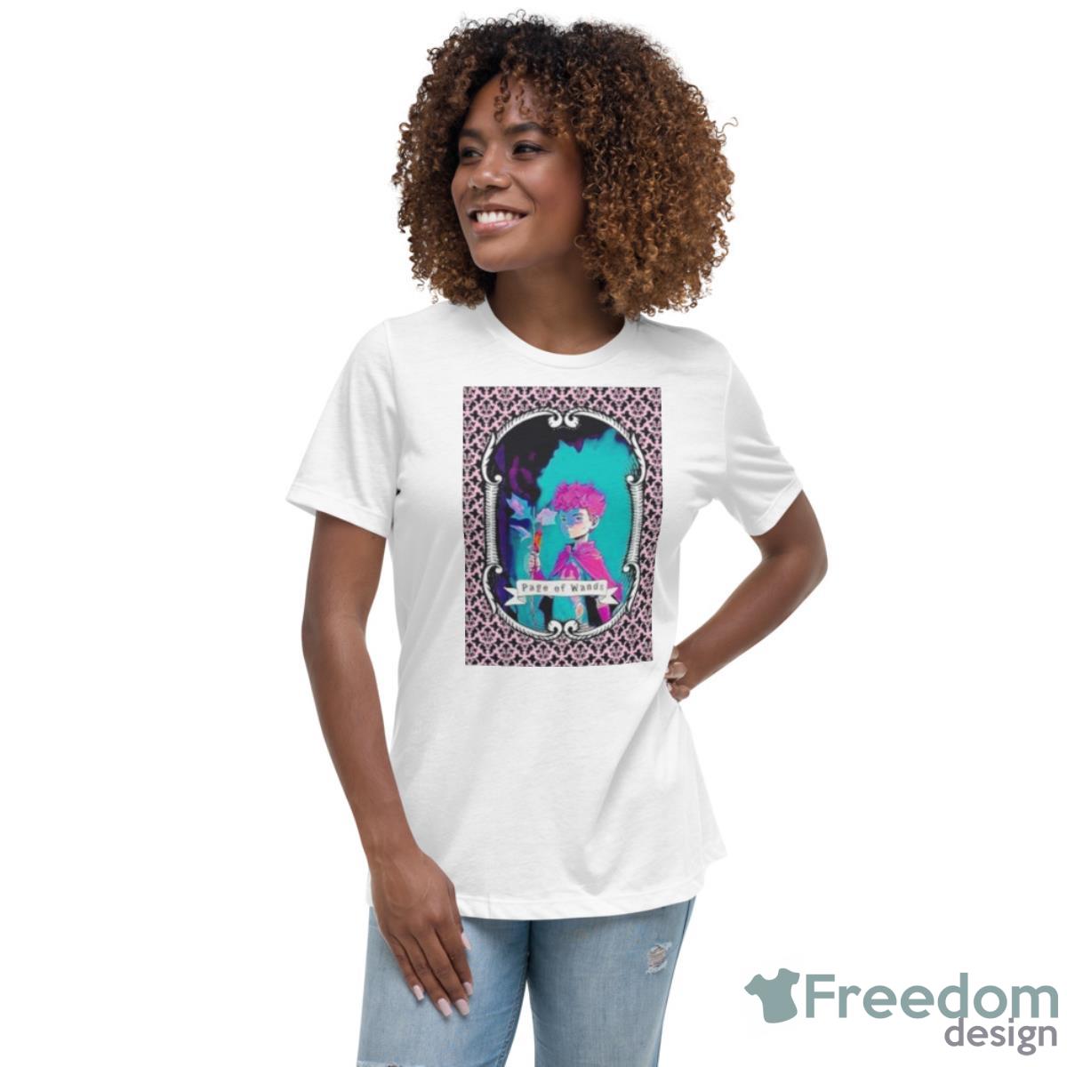 Page Of Wands Shirt - Womens Relaxed Short Sleeve Jersey Tee Page Of Wands Shirt - Womens Relaxed Short Sleeve Jersey Tee