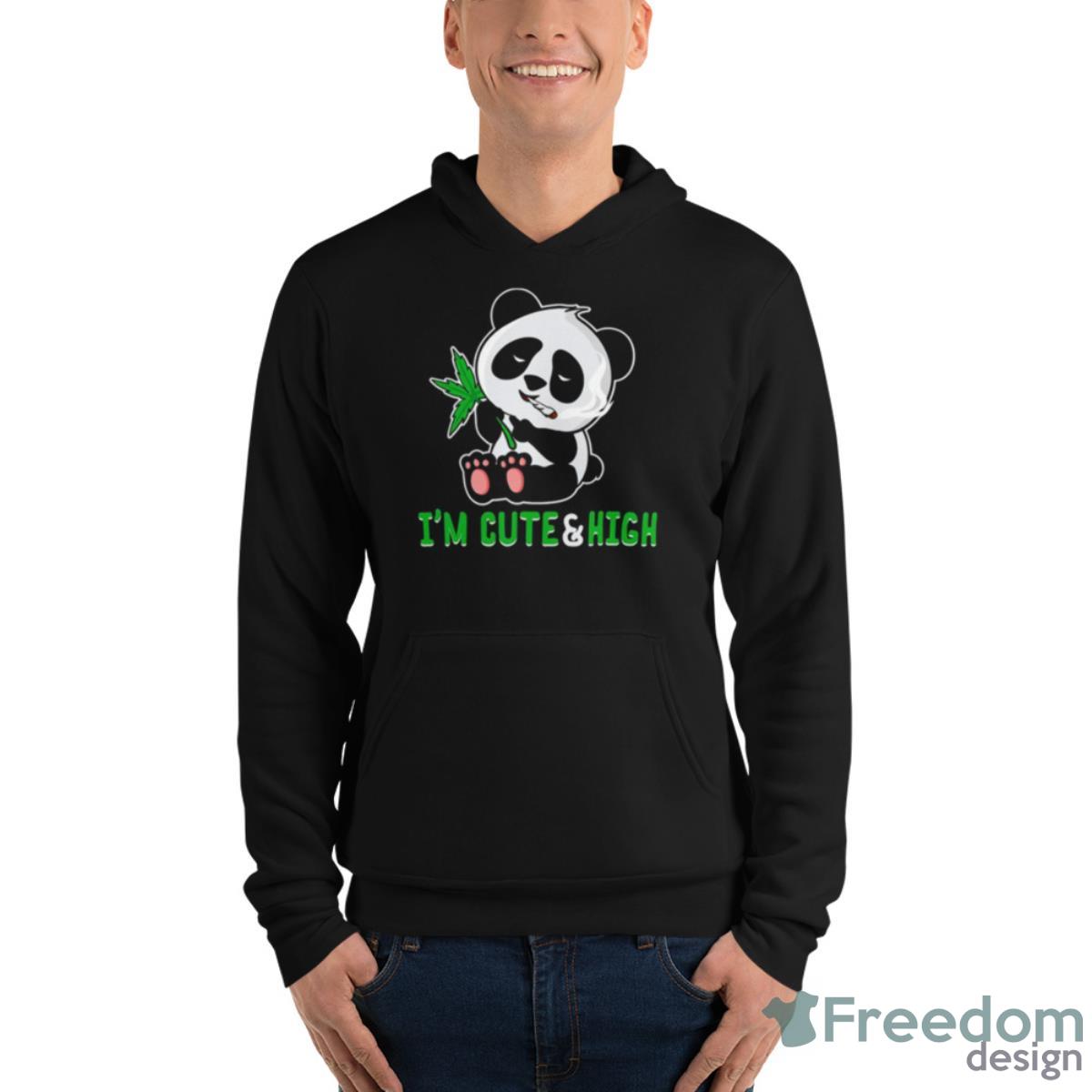 Panda Cannabis High Joke Panda Bear Shirt - Unisex Fleece Pullover Hoodie Panda Cannabis High Joke Panda Bear Shirt - Unisex Fleece Pullover Hoodie