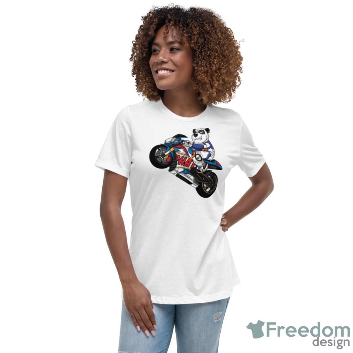 Panda Rider Funny Anime Art Shirt - Womens Relaxed Short Sleeve Jersey Tee Panda Rider Funny Anime Art Shirt - Womens Relaxed Short Sleeve Jersey Tee
