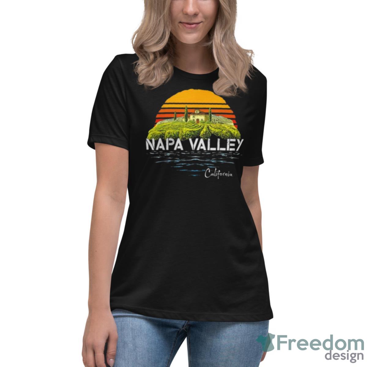 Parker Knoll Wine Vineyard Napa Valley Shirt - Womens Relaxed Short Sleeve Jersey Tee Parker Knoll Wine Vineyard Napa Valley Shirt - Womens Relaxed Short Sleeve Jersey Tee