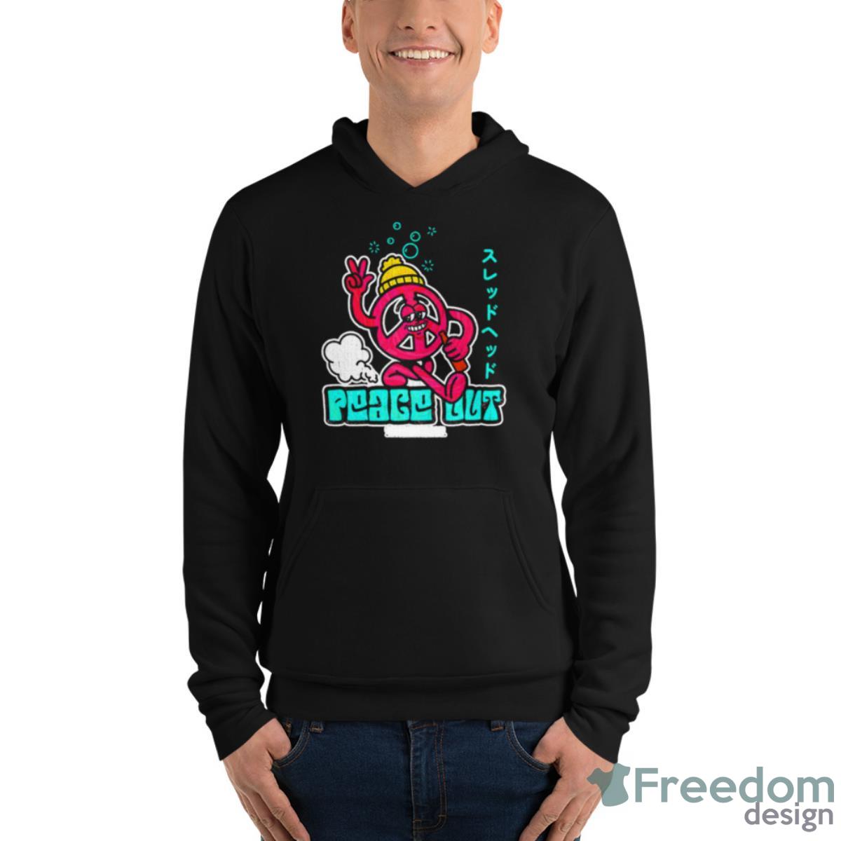 Peace Out T Shirt - Unisex Fleece Pullover Hoodie Peace Out T Shirt - Unisex Fleece Pullover Hoodie