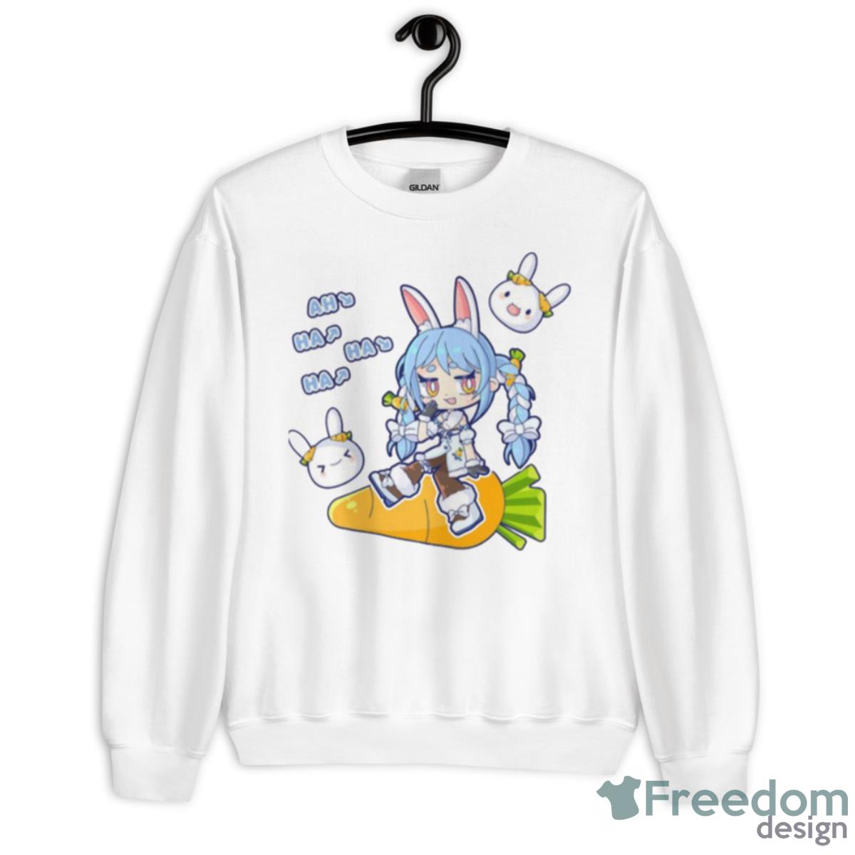 Pekora Hololive And The Big Carrot Shirt - Unisex Heavy Blend Crewneck Sweatshirt
