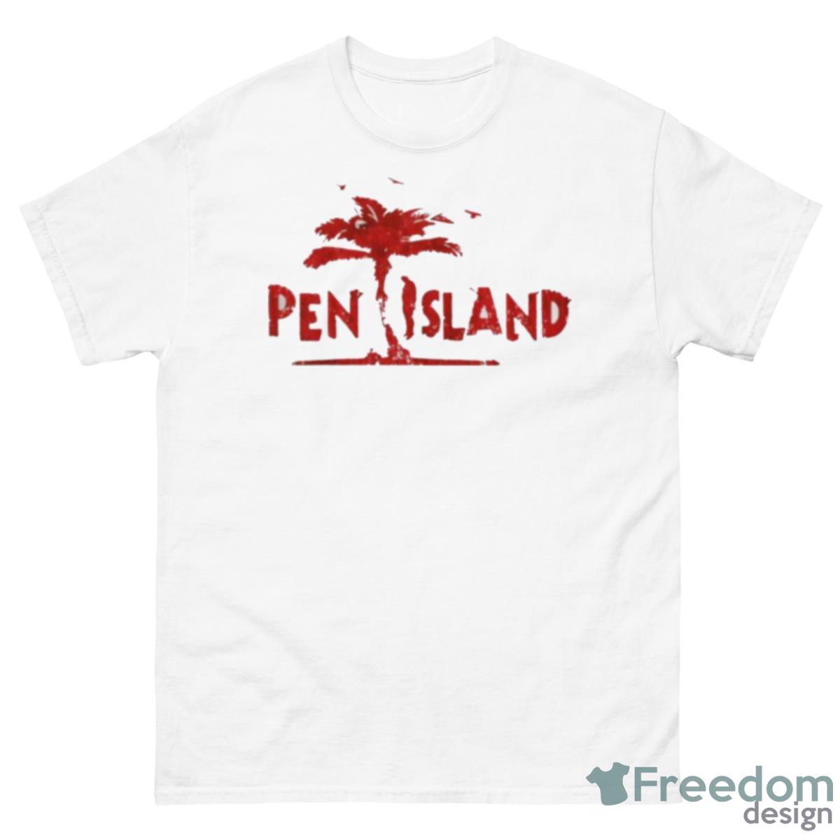 Pen Island Coconut Tree Shirt - 500 Men’s Classic Tee Gildan