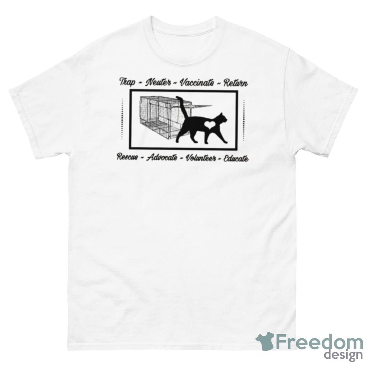 Personalized Cat Rescue Logo Cat Trap Tnr Shirt - 500 Men’s Classic Tee Gildan