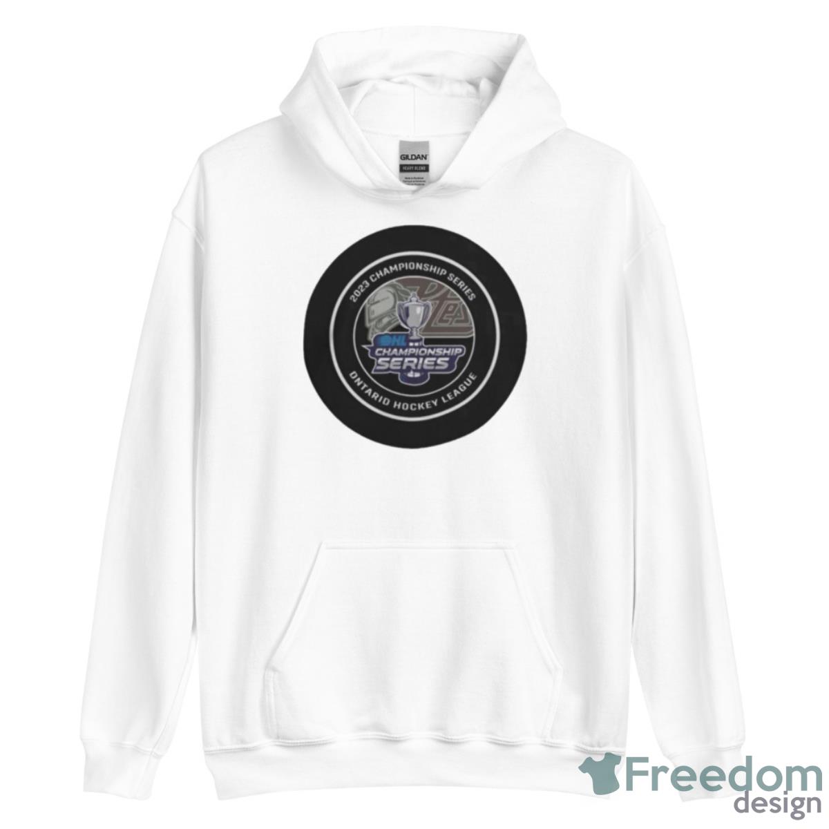 Peterborough Petes Vs London Knights 2023 OHL Championship Series Shirt image Peterborough Petes Vs London Knights 2023 OHL Championship Series Shirt - Unisex Heavy Blend Hooded Sweatshirt