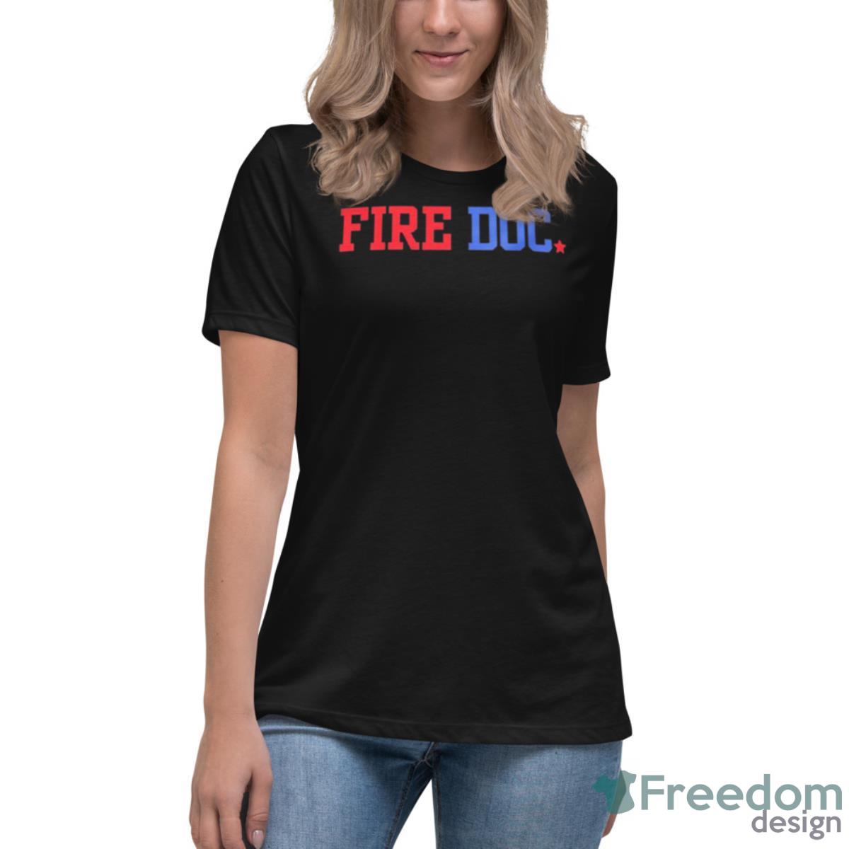 Philadelphia 76ers Fire Doc Shirt - Womens Relaxed Short Sleeve Jersey Tee Philadelphia 76ers Fire Doc Shirt - Womens Relaxed Short Sleeve Jersey Tee
